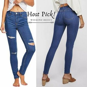 NWT Free People Destroyed Long and Lean Jegging